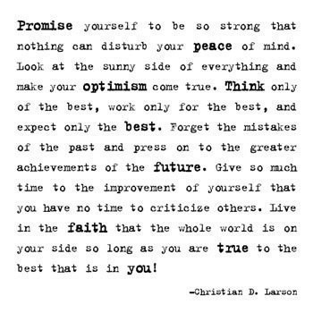 promise yourself to be so strong